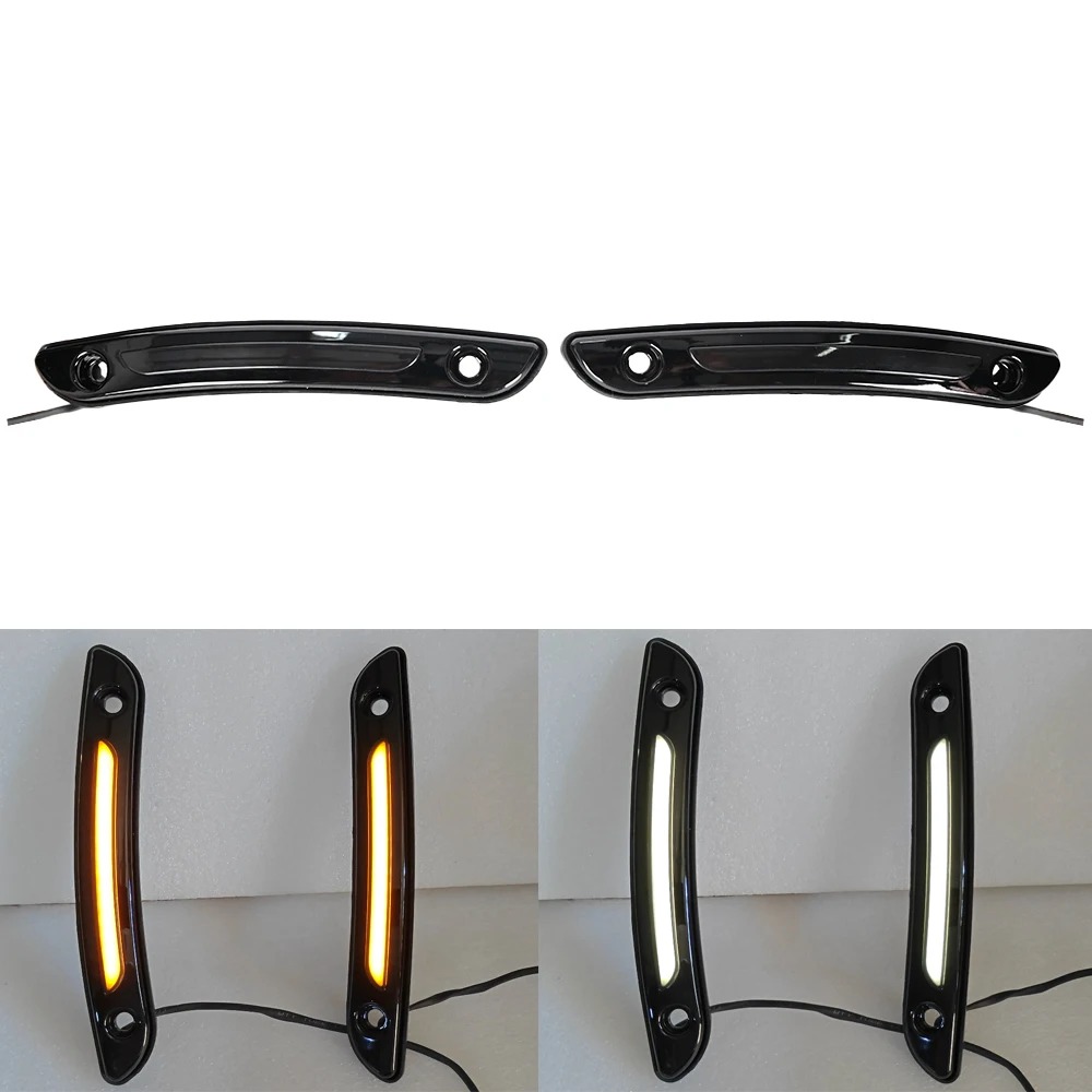 Tracer Windshield Vent/Trim //Fairing Vent Trim Light with DRL White and Flow AMber Signal for Softail Low Rider ST FXLRST 22-25